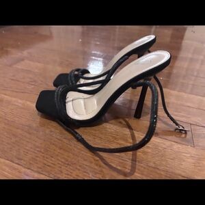 Windsor Black Strappy Heels
